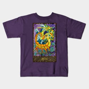 Justice. Magic Gate Tarot Card Design. Kids T-Shirt